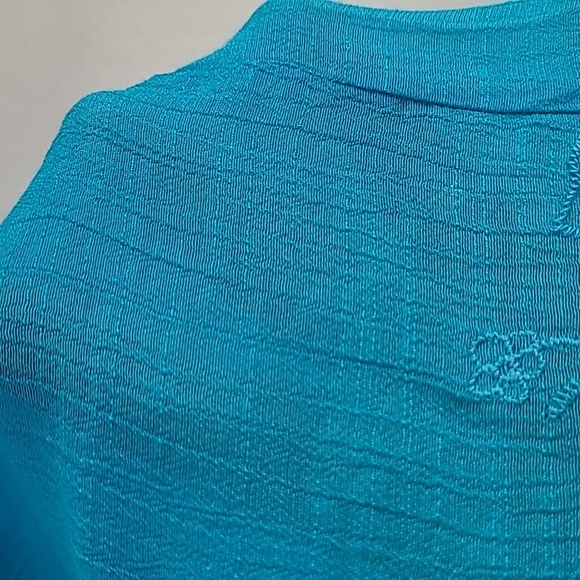 New Directions Teal Button-Up Blouse with Embroidered Hem size 1X - Picture 7 of 7